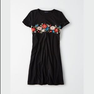 AE Embroidered Knit T-Shirt Dress